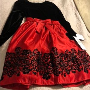 Rare edition long Black and Red long sleeve dress.